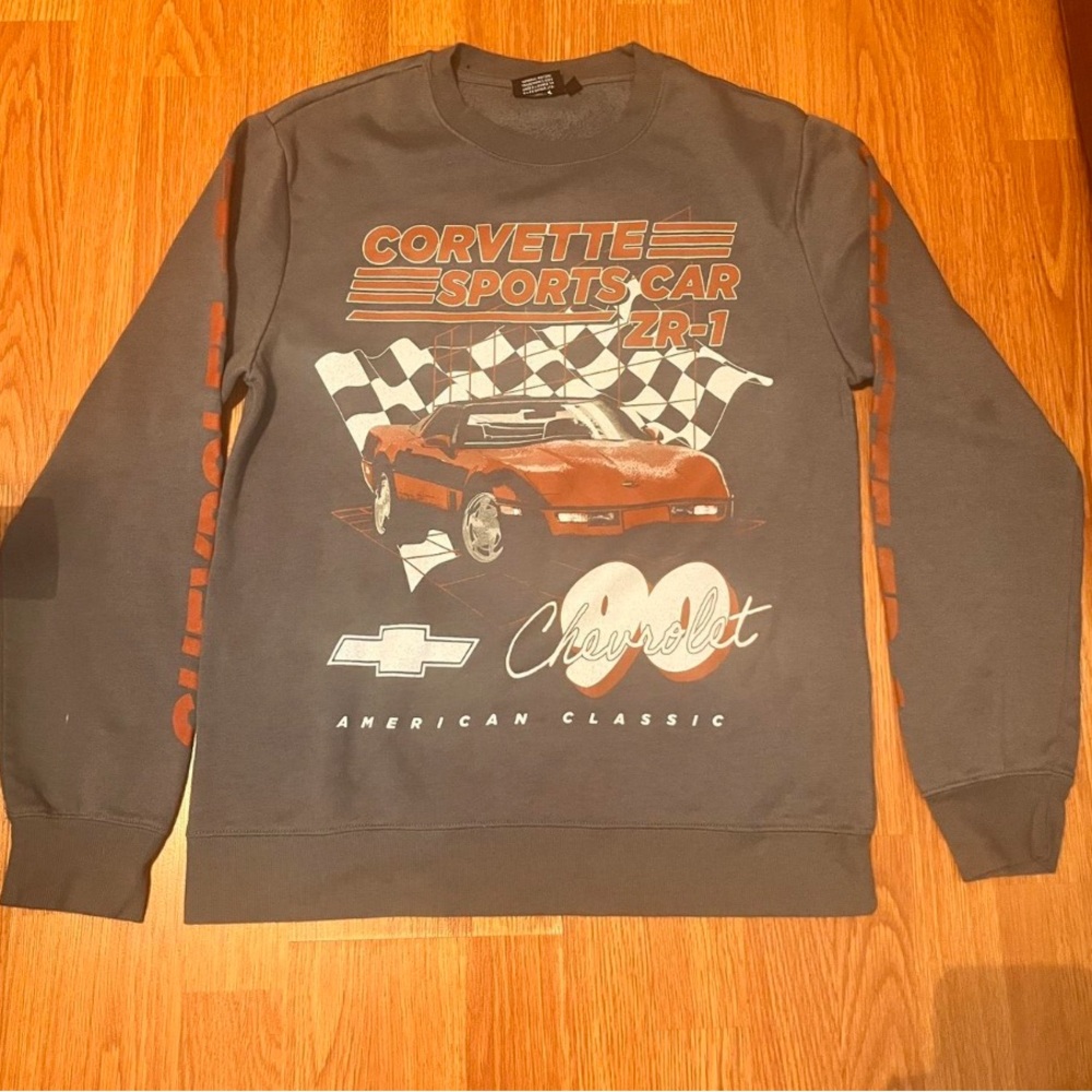 Reddish/Orangish & Grey Corvette Sweater